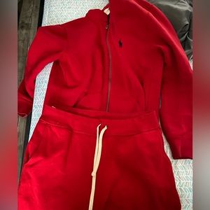 Red Polo Sweatsuit